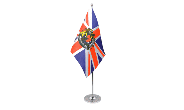 Union Jack Crest Satin Table Flag